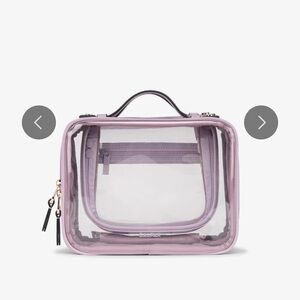 Calpak Medium Clear Cosmetics Case Lavender